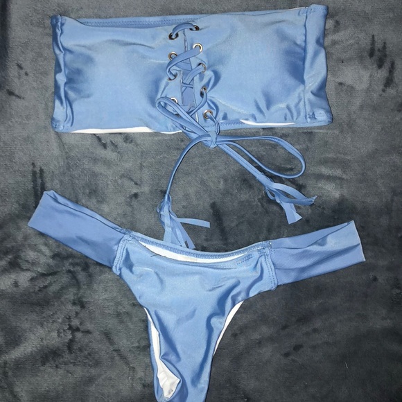 tie up bandeau bikini